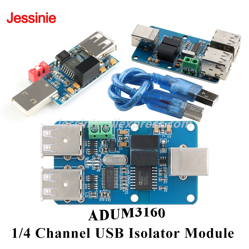 1 / 4 Channel Way ADUM3160 USB to USB Isolation Coupling Protection Board Single Isolator Module USB 2.0 1500V