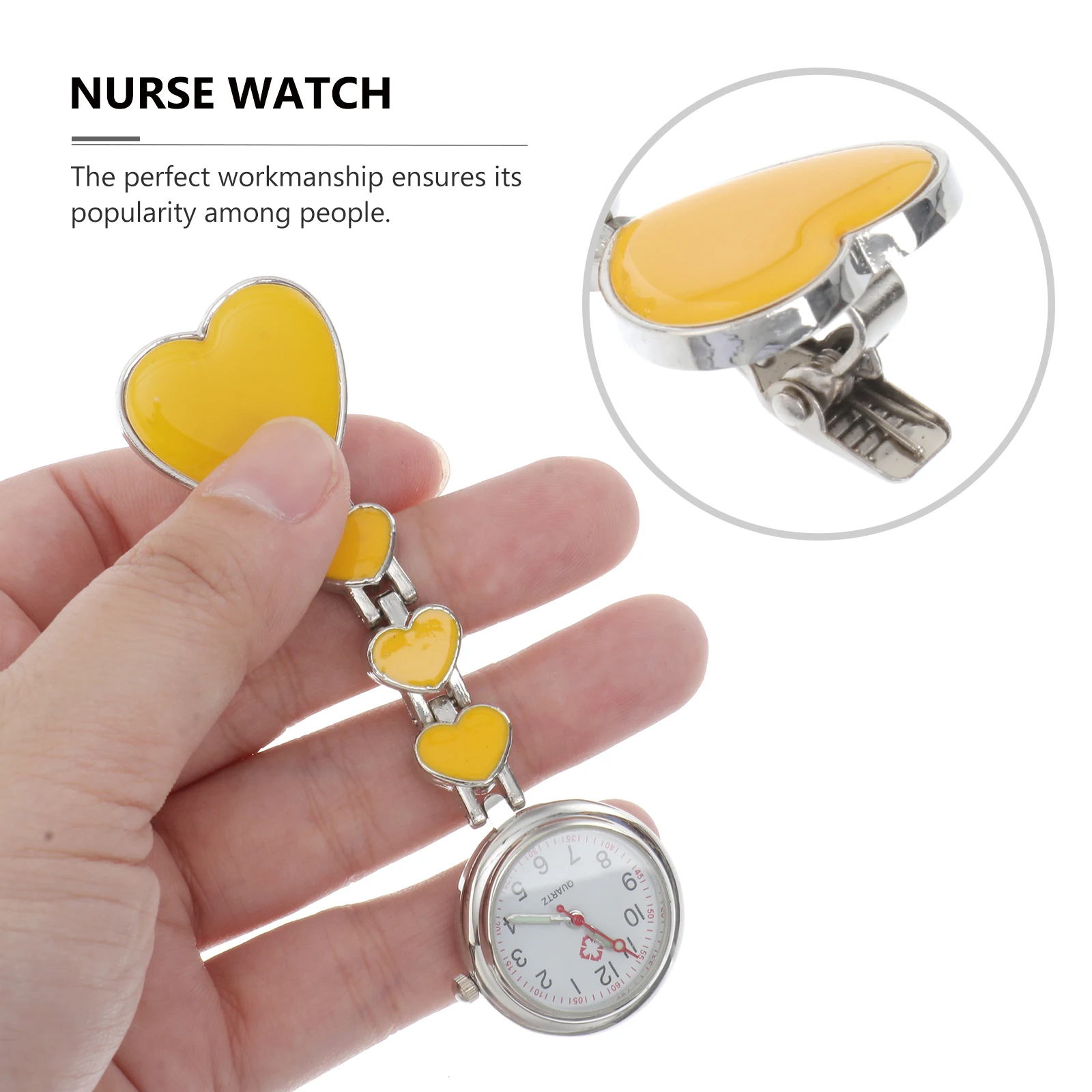 

Hanging Watch Doctor Nurse Pocket Small Yellow Lightweight Durable Fashion Creative Personalized Exquisite Practical Information