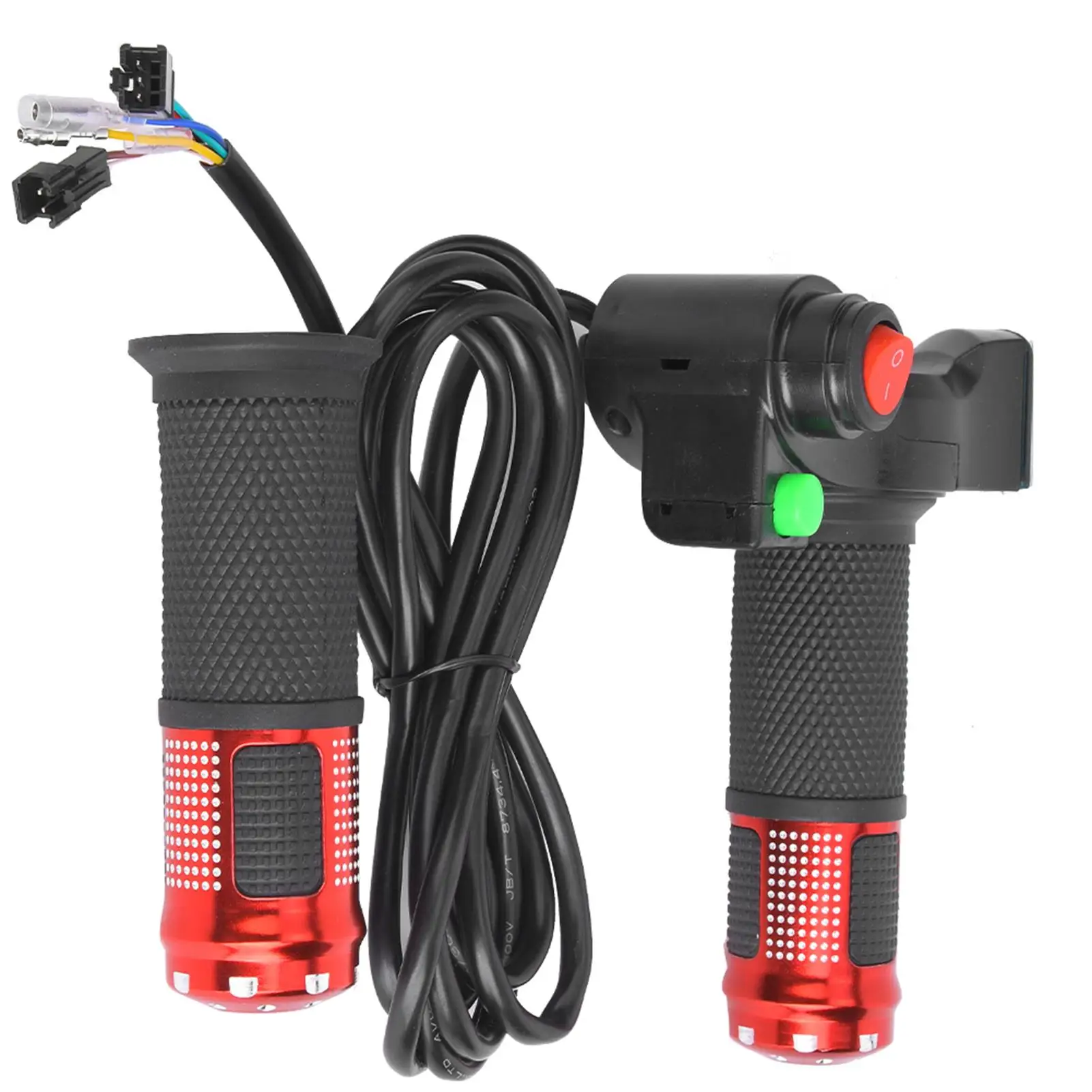 

12V-99V Electric Scooter Throttle Handlebar Grip with LCD Display & Manual Switch for E-Bike Acceleration