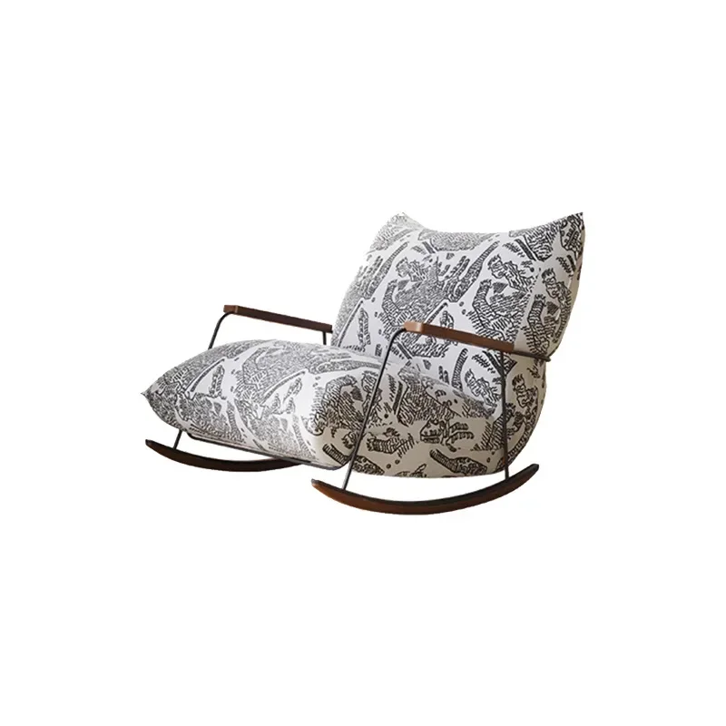 

French antique leisure chair simple single rocking chair living room balcony home villa rocking chair retro style ins