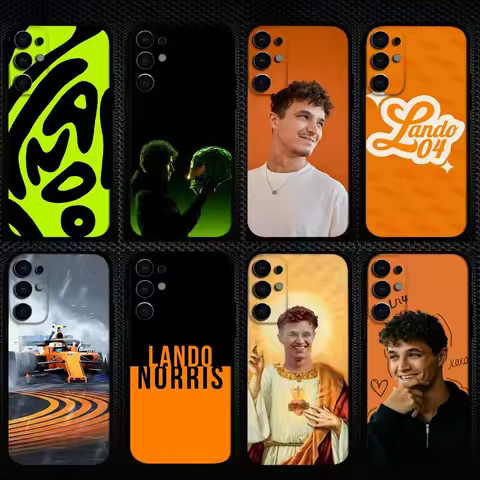 L-Landos F1 N-Norris 04 Phone Case For Samsung S25,S24,S23,S22,S21,S20,Plus,Fe,Lite,Others Black Cover