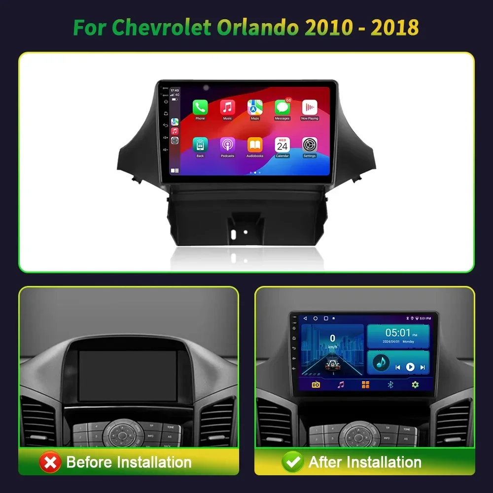 Android 13 For CHEVROLET ORLANDO 2010-2018 Car Radio Wireless Carplay Multimedia 2 Din Screen Stereo