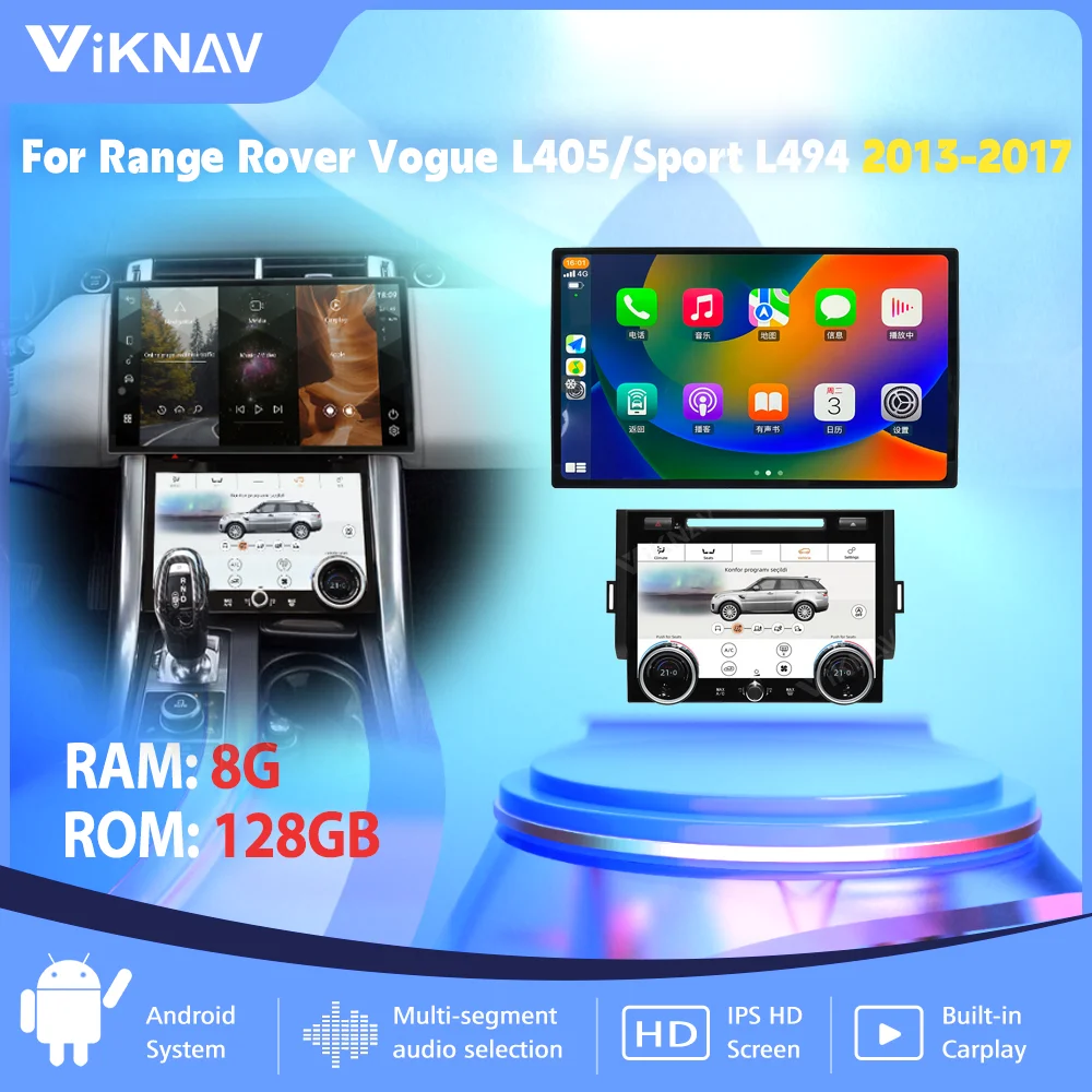 

Автомобильная стереомагнитола 13,6 дюймов Android 13 для Range Rover Vogue L405 2013-2017 Sport L494 2013-2017 с панелью переменного тока и климатическим контролем