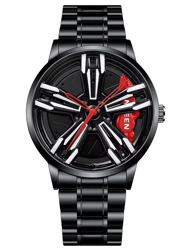BINBOND Radnaben-Herrenuhr Präzise Quarzuhren für Männer Luxuriöse Langlebige Leuchtende Wasserdichte Casual Reloj Coole Armbanduhr
