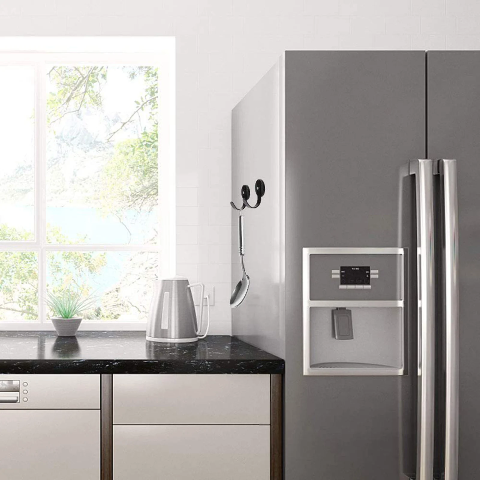 1/2/4 قطعة خطافات مغناطيسية معلقة قوية متعددة الاستخدامات خطاف إكليل مغناطيسي قوي للباب الأمامي خطاف مغناطيسي سعة تحمل كبيرة