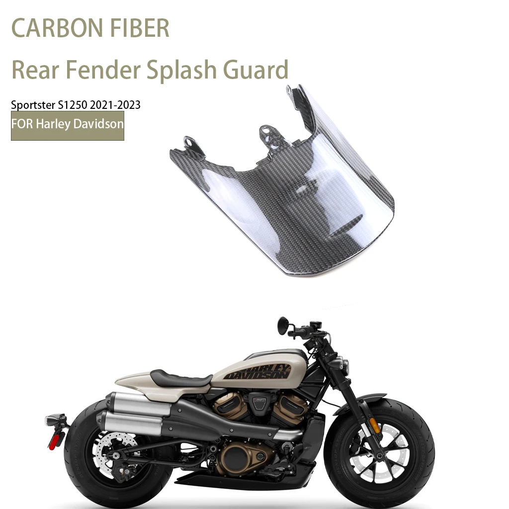 

New Mudguard For Harley Sportster S1250 2021-2023 Carbon Fiber Splash Guard Rear Wheel Mud Fender Cover Motorcycle Accessories
