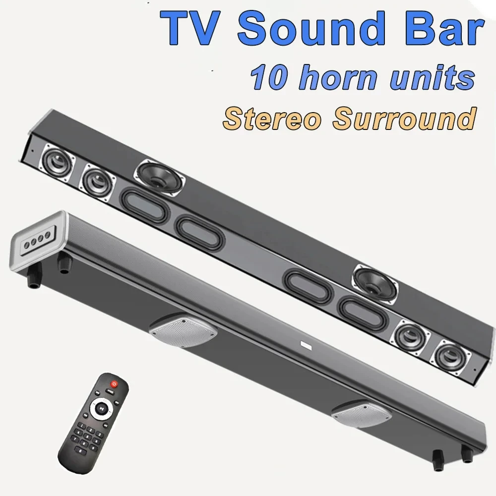 10D Stereo Sound Bar For TV 99cm Length Cinema Leval Echo Wall Bluetooth Speaker HDMI AUX U Disk Home Wireless Audio Subwoofer