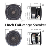 5-45W 3 Inch Full-range Speaker 4-8Ohm 3 Inch Amplifier Speaker Tweeter Midrange Woofer HIFI Speaker Sound Quality