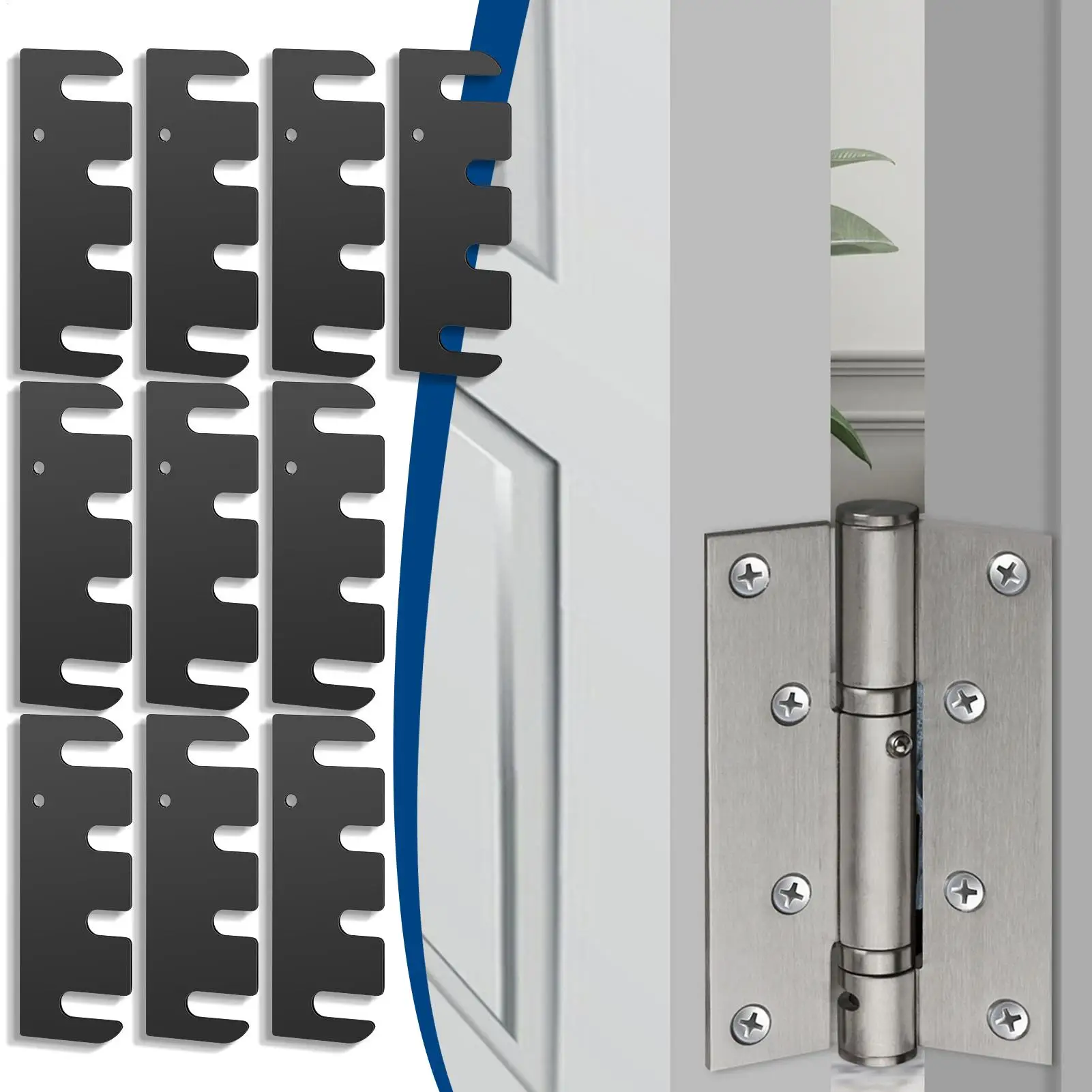 

Шарнирные прокладки, 10 шт., крепежная пластина для инструментов из нержавеющей стали, 4-дюймовые устойчивые к ржавчине прокладки для скрытых петель для рамы шкафа