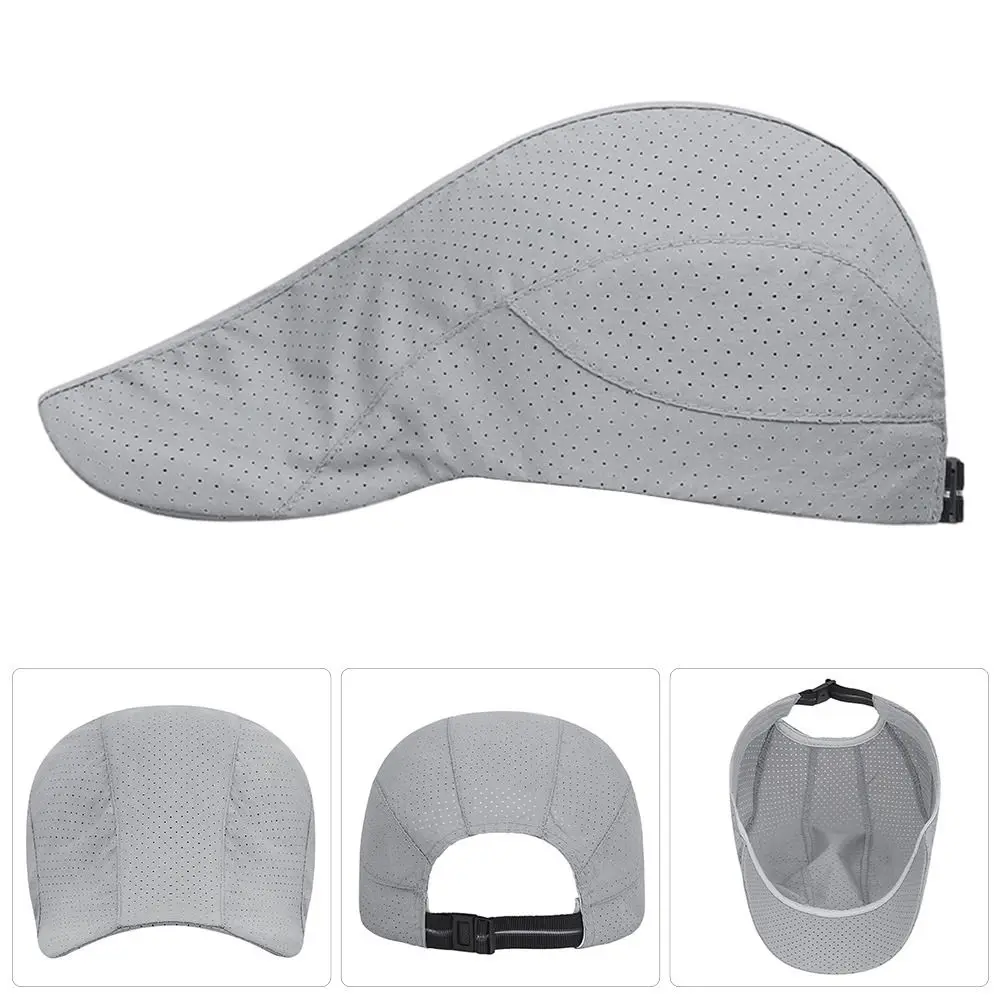 Fashion Summer Beret Hat Quick-drying Mesh Breathable Newsboy Hat Casual Solid Color Sun Cap Driving