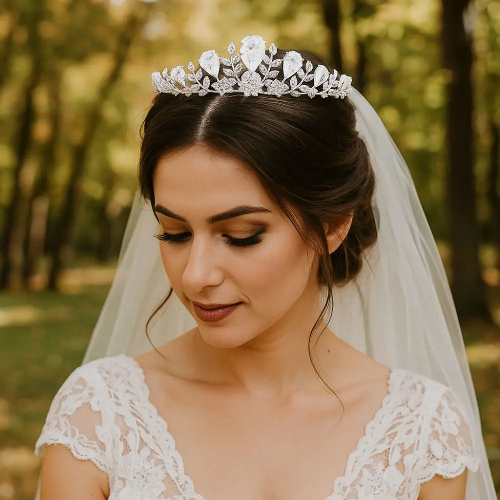 

Dress Up Luxury Bridal Tiara Shining Elegant Wedding Hair Crown Sparkling Girls Princess Crown Celebration