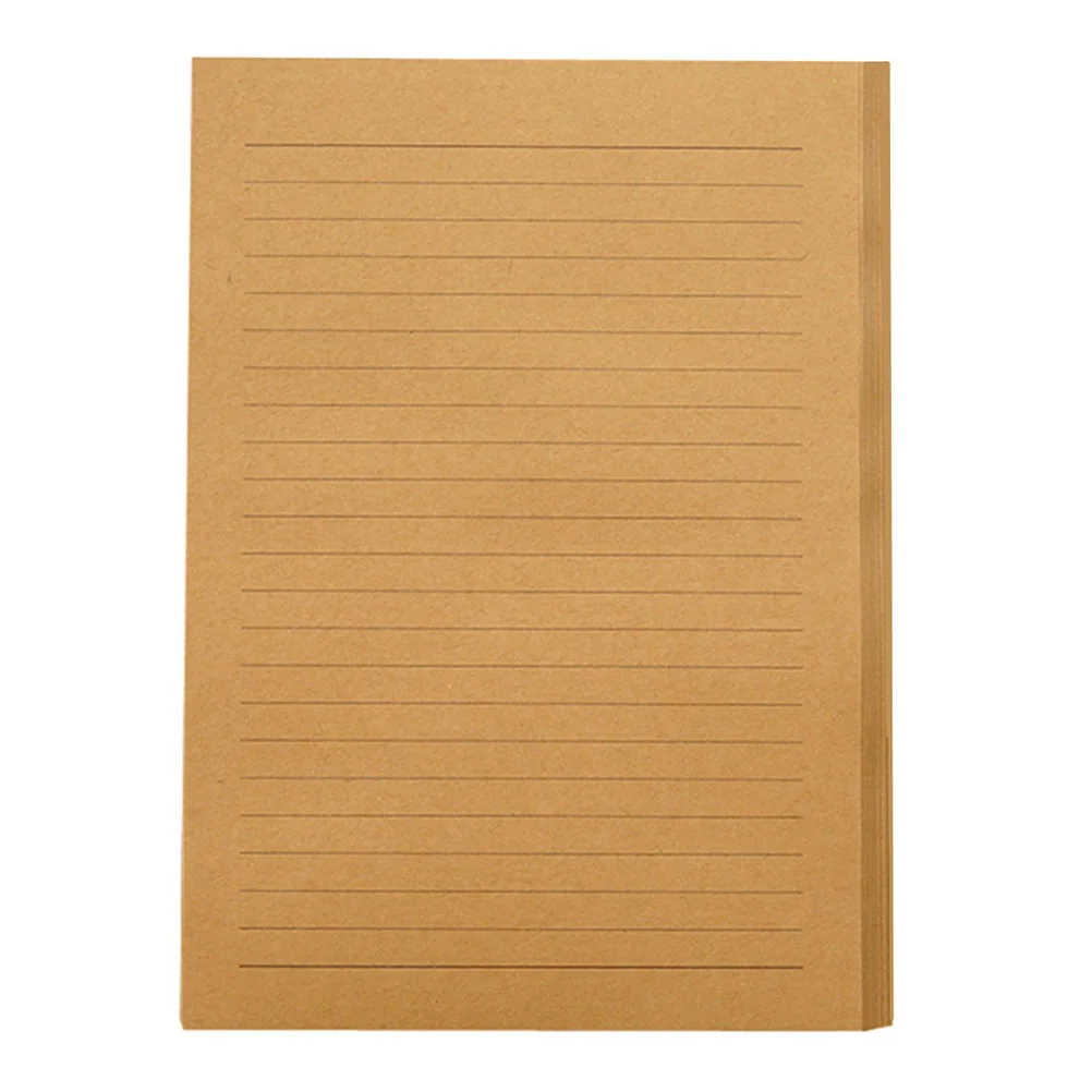 100 Arkuszy Papieru Listowego w Stylu Retro Elegancki Papier Kraft do Pisania Notatek z Podziękowaniami, Wierszy, Listów, Artykuły Papiernicze, Papier Kraft do Pisania