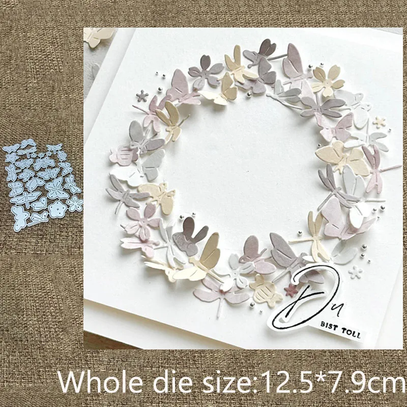 

Металлическая вырубная форма XLDesign Craft: трафарет для вырезания цветов и насекомых, для скрапбукинга, альбомов, открыток, тиснения