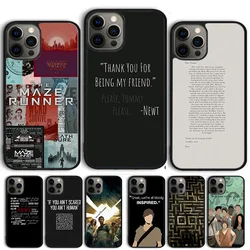 The Maze Runner Qoutes Phone Case for iPhone 17 Air 16 16e 15 Plus for Apple 13 11 12 14 Pro Max Cover coque fundas