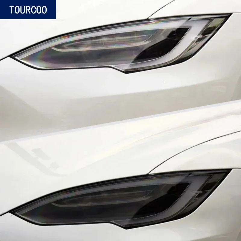 

For Tesla Model X S Headlight Blackened Tint Film Car Styling Modification Lamp Color Changing Film