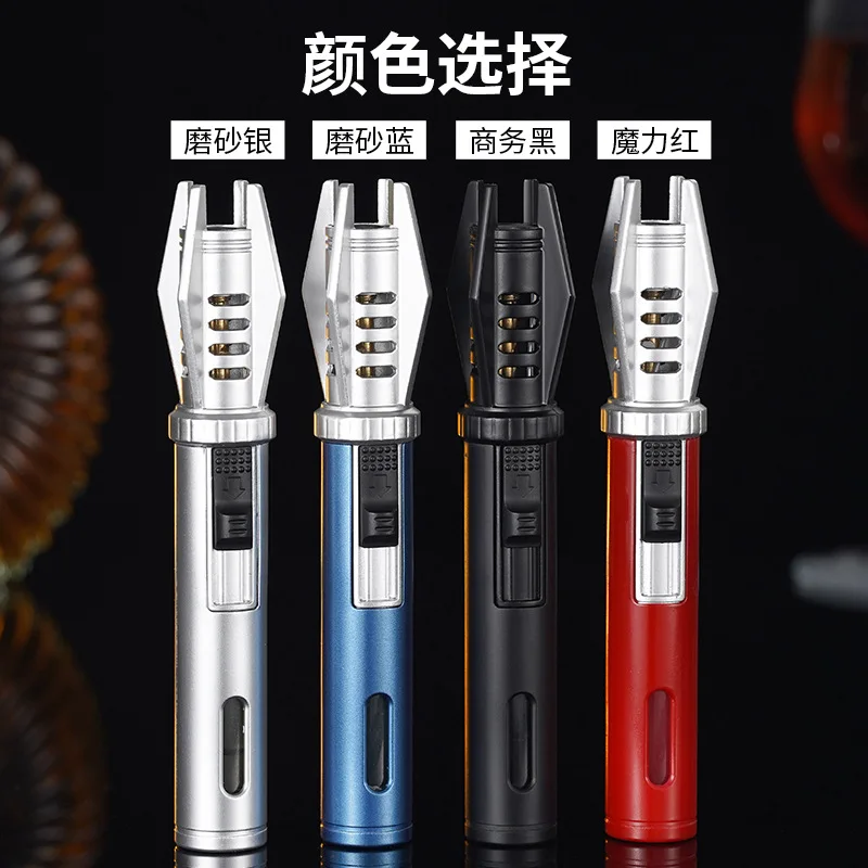 Nuevo encendedor de cigarrillos lleno de aire de mano a prueba de viento butano Camping encendedor de moxibustión Gadget para hombres PISTOLA DE PULVERIZACIÓN al por mayor