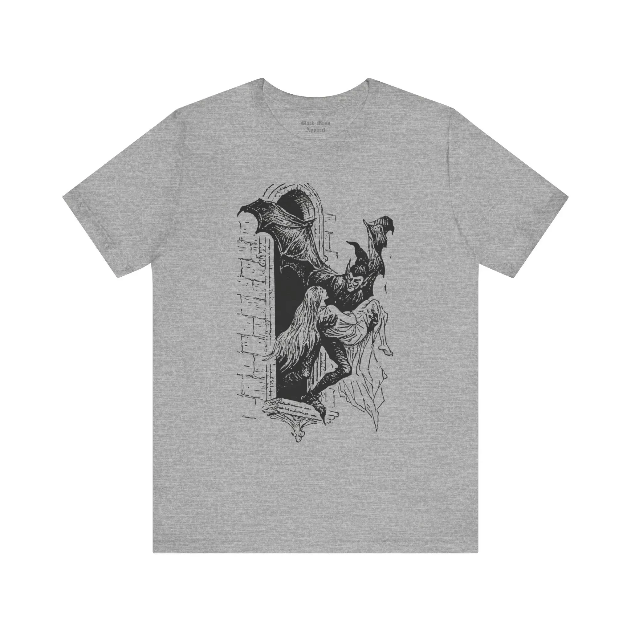 Camiseta gótica Retro de Drácula, camiseta de vampiro, camiseta gótica de arte espeluznante, Jersey Retro Unisex, camiseta de manga corta, ropa para hombre