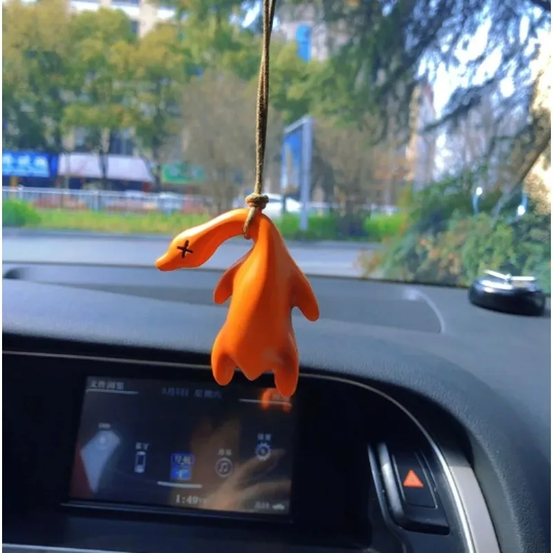 Funny Swing Goose Roasted White Roast Duck Car Pendant Swing Duck Car Hanging Ornament  for Car Products Interior Accessories