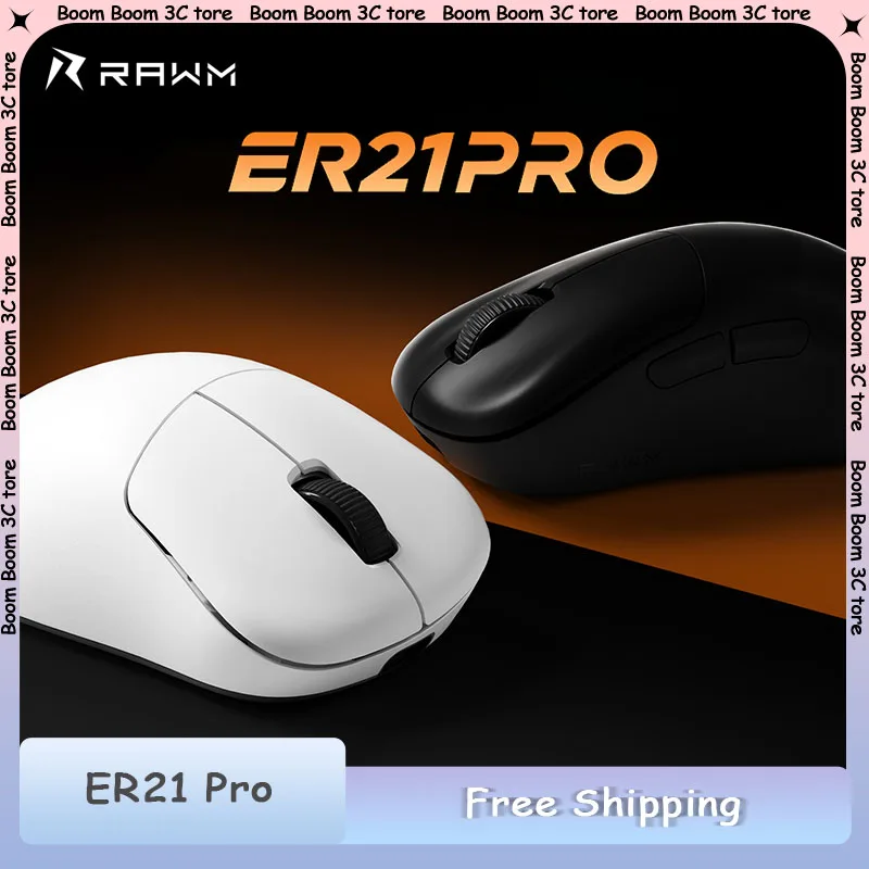 

Rawm Er21 Pro Wired Gaming Mouse Dule-Mode 2.4g 8k Polling Rate Paw3950 Sensor Nordic52840 Lightweight Ergonomic Mouse