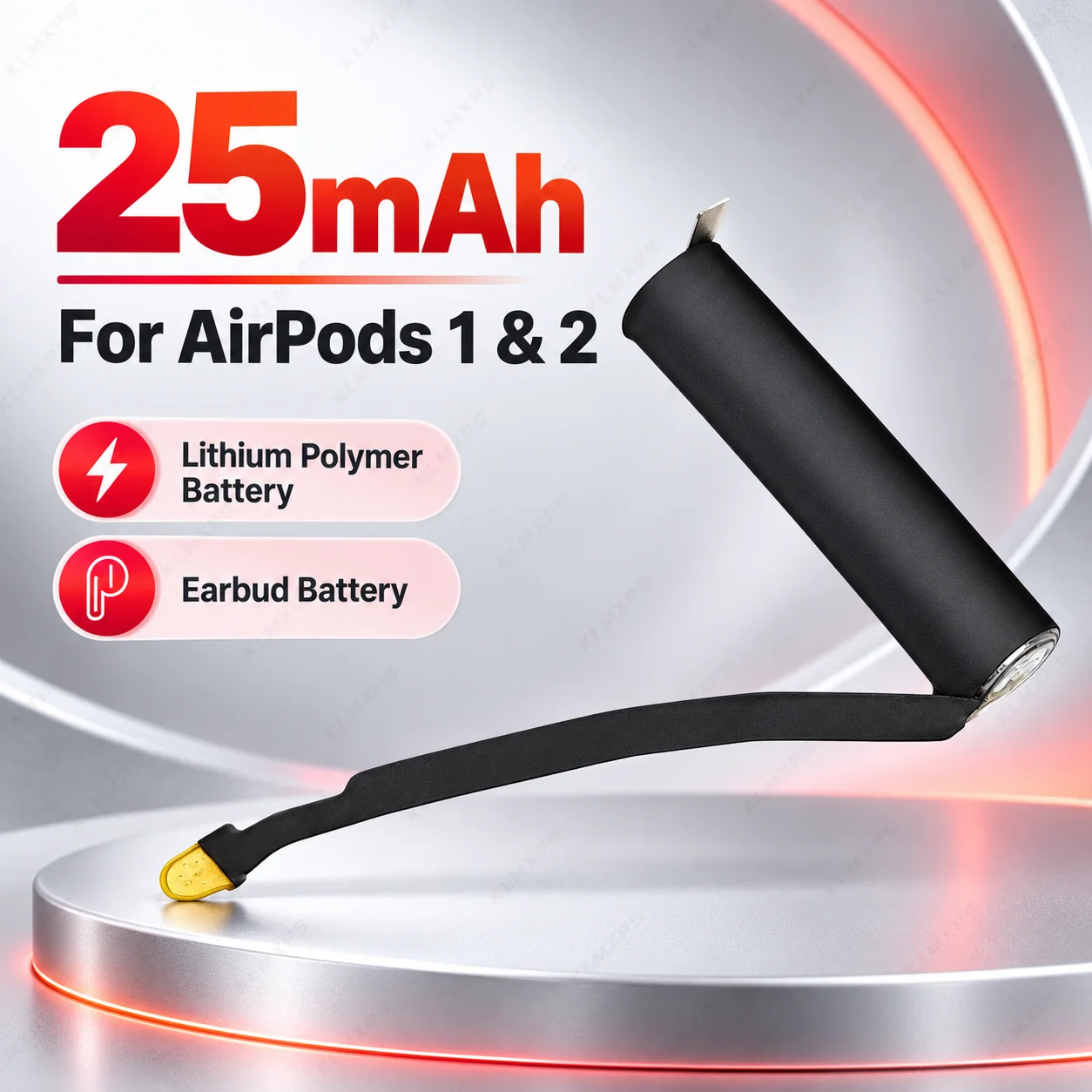 25mAh GOKY93mWh A1604 Replacement Battery for Airpods 1st 2nd Gen A1523 A1722 A2032 A2031 Air Pods 1 2 Earphone Repair Battery