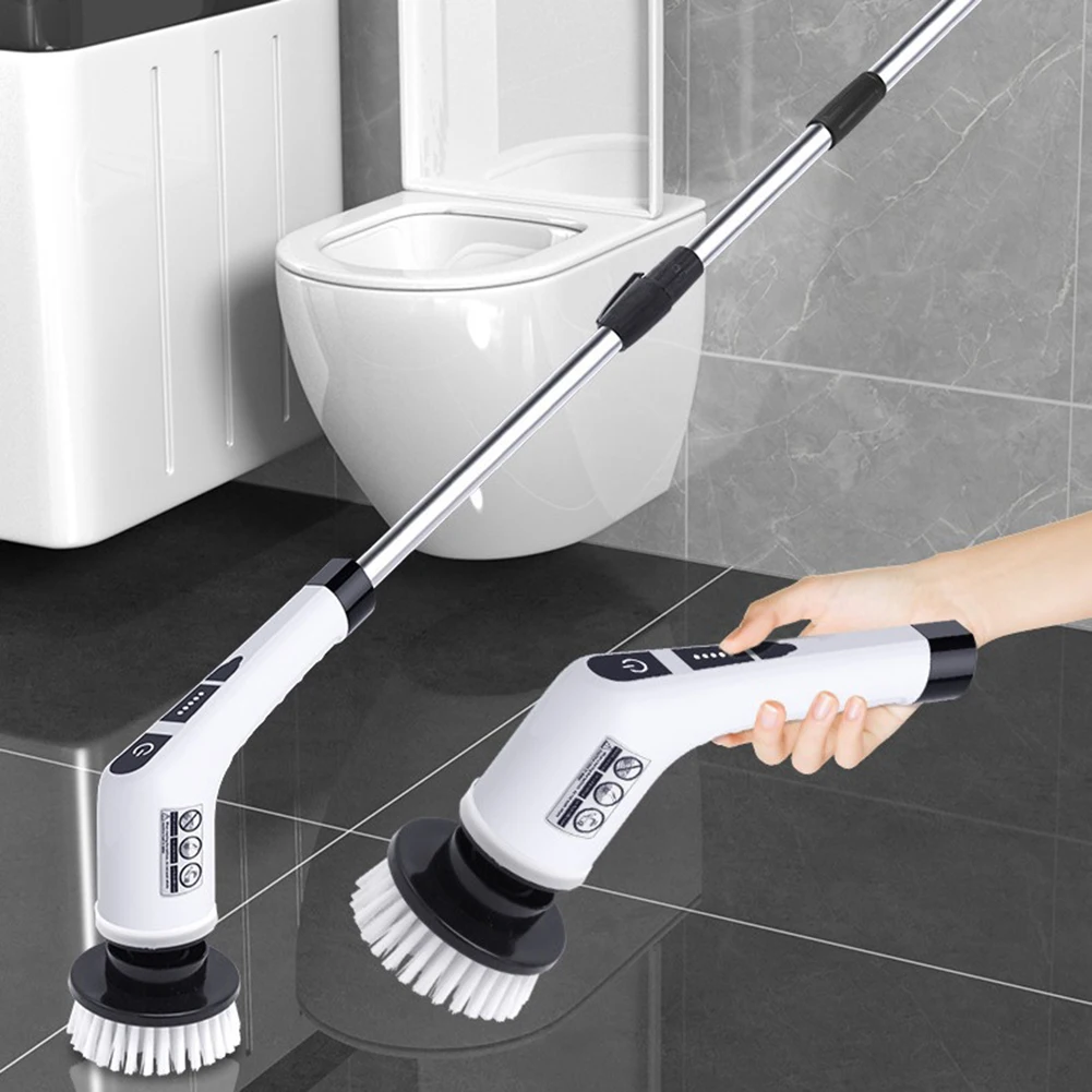 

Cordless Cleaning Brush Spin Scrubber With 7 Brush Heads 2 Adjustable Speeds 3000mAh Rechargeable Battery Electric Spin Brush