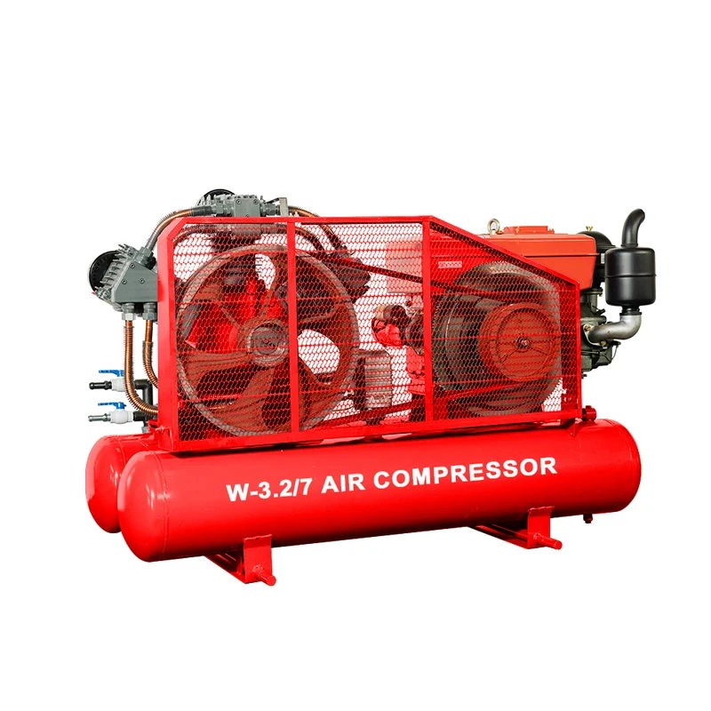 

(Sea shipping) W-3.2/7 Portable Small Air Compressor Piston Type Diesel Air Compressor