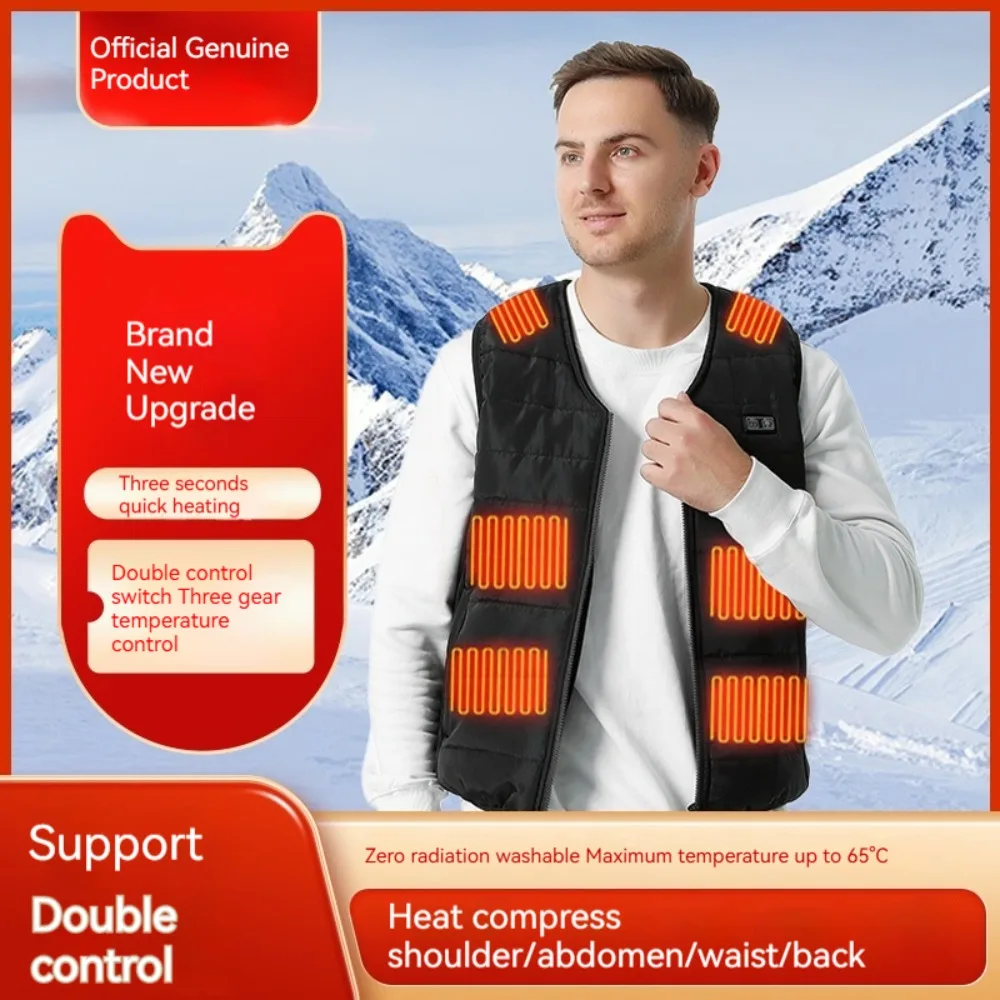 2025 Newest Smart Heating Vest USB Electric Warming Waistcoat for Men Women, 12 Heating Zones Dual Control, 3 Temperature Levels