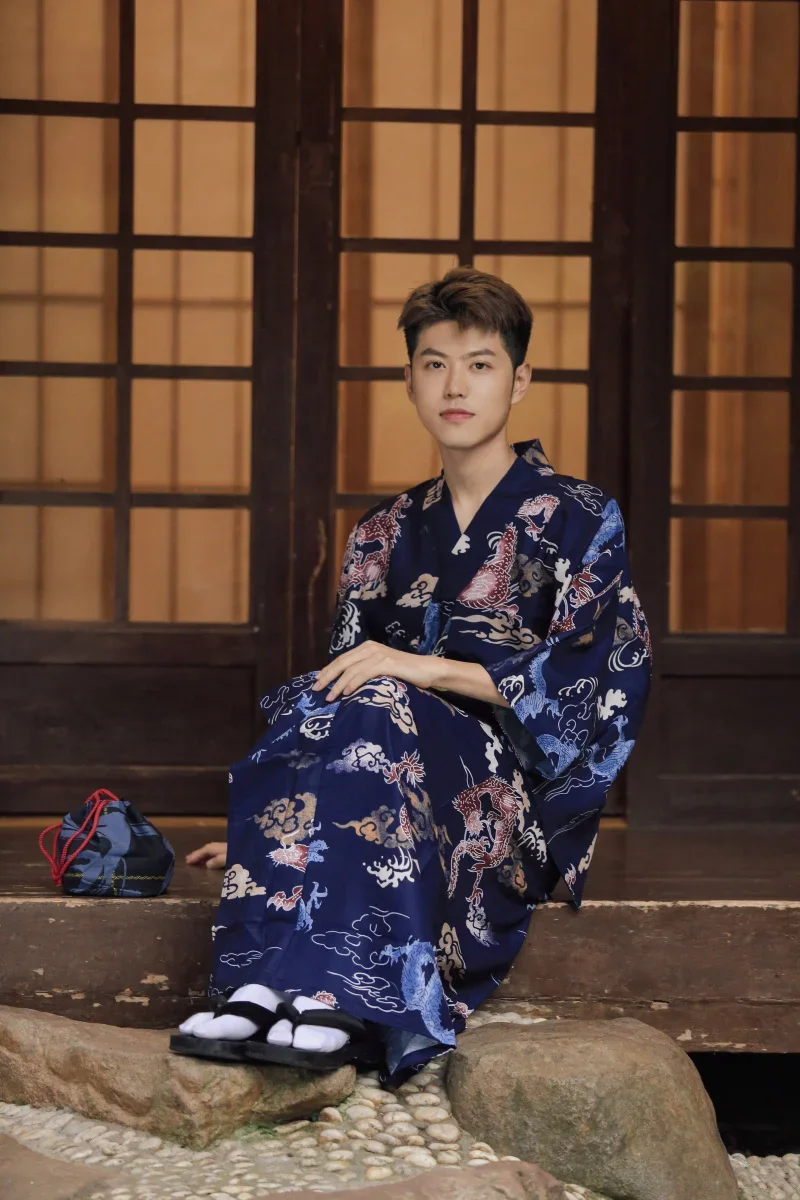 الخريف الشتاء اليابانية القياسية كيمونو الذكور التقليدية الساموراي شهم دعوى Longyun بدلة رسمية المضادة للتجاعيد الملابس