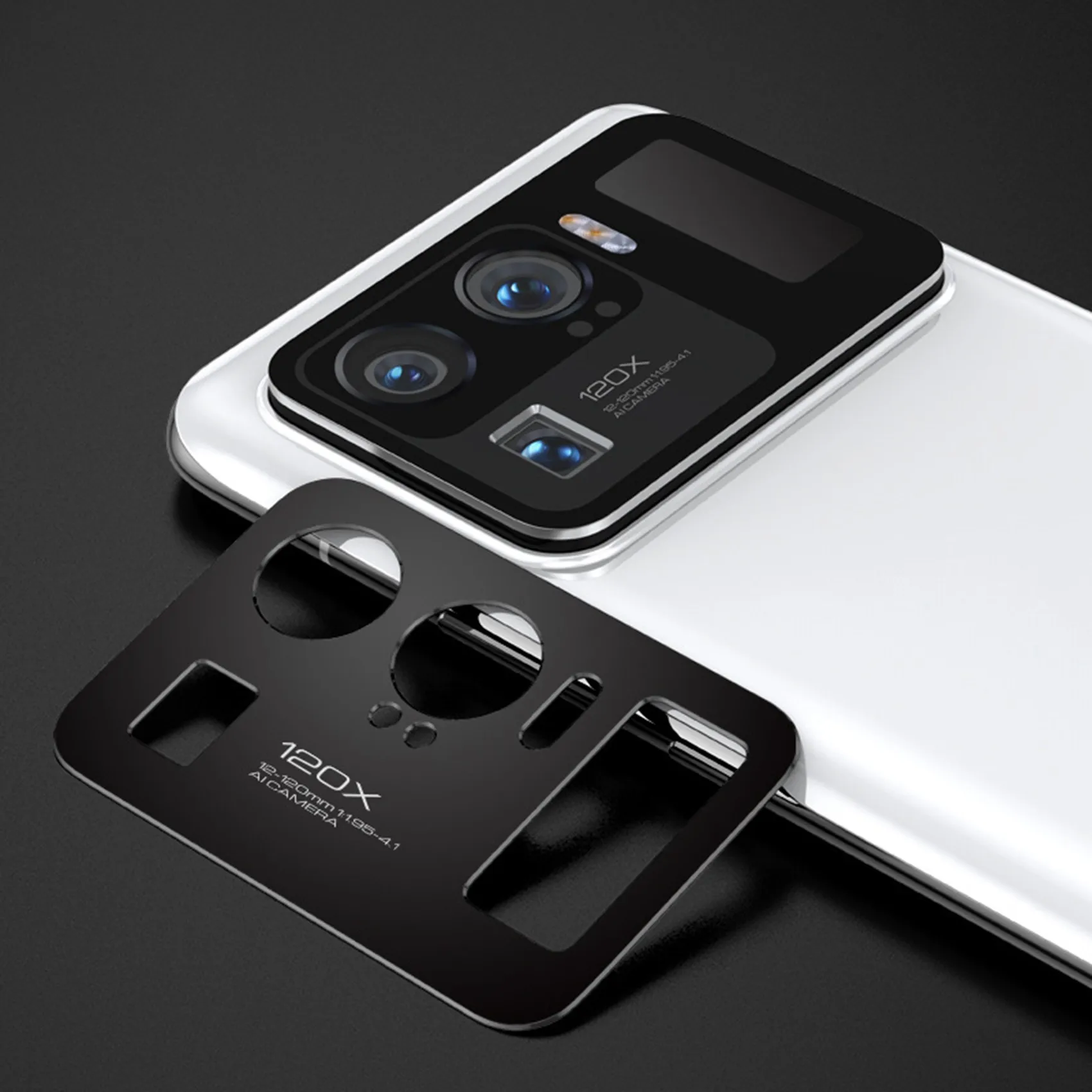 Camera Lens Protector for Xiaomi Mi 11 Ultra Case Protector Metal Camera Cover for Mi11 Ultra Protection Film(Silver) HOT