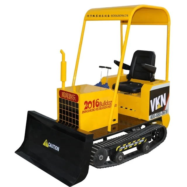 Mini Electric Indoor/Outdoor Metal Model Bulldozer Toy Kids Educational Amusement Equipment for Garden Adventure Park Parks
