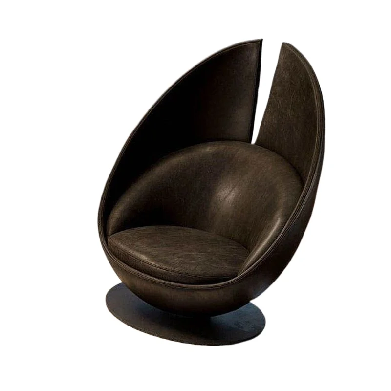 

New fashion design hollow backrest semi-circular sofa chair, club leather fabric soft bag single backrest chair