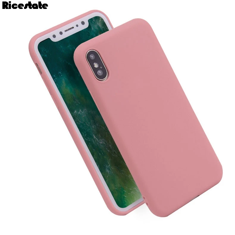 Ricesestate Fall für iPhone x xr xs max matt einfarbig Fall für iPhone 10 zehn x xs max xr Abdeckung schützen Haut Silikon Fall – Detail 11