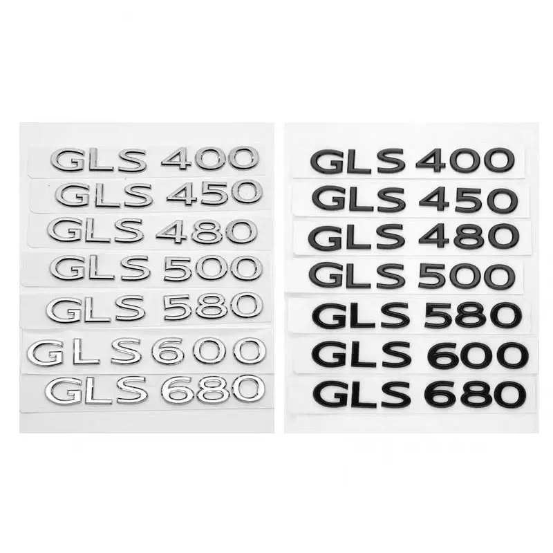 لمرسيدس بنز مايوخ سلسلة الجذع وضع العلامات GLS 400 450 480 500 600 680 S480 580 600 عدد شارة مجددة اكسسوارات السيارات