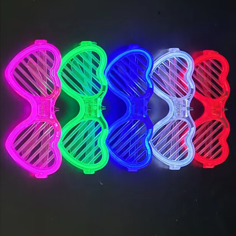 1 pc Led Glasses Neon Party Flashing Glasses Luminous Light Glasses Bar Party Concert Props Fluorescent Glow Party Supplies