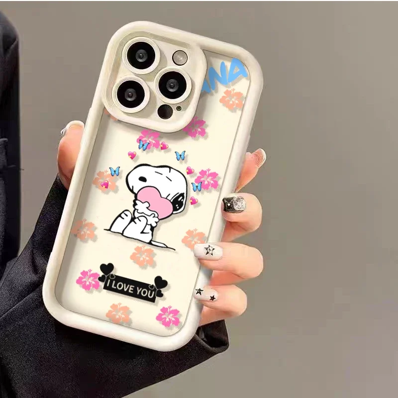 Cute Snoopy Case For Samsung Galaxy A16 A15 A14 A13 A56 A55 A54 A53 A52 A52S A36 A35 A34 A33 A26 A25 A24 A06 A05S A05 M15 M16 - náhled 5
