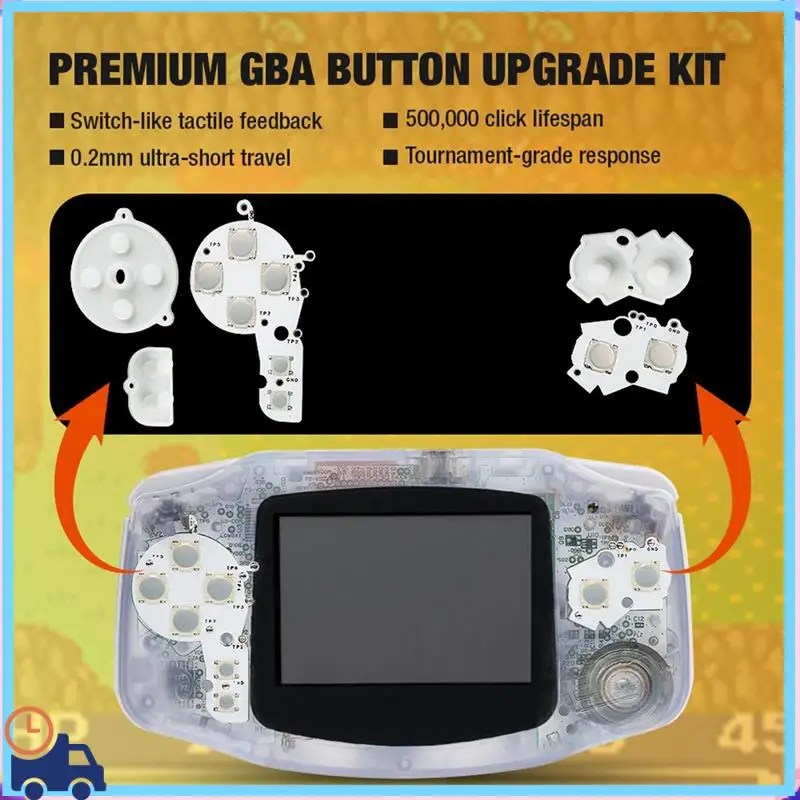 

Latest For GBA Membrane Button Tactile Upgrade Modify Kit With Screwdriver Kit For GBA Console Replacement Repairs Accessories