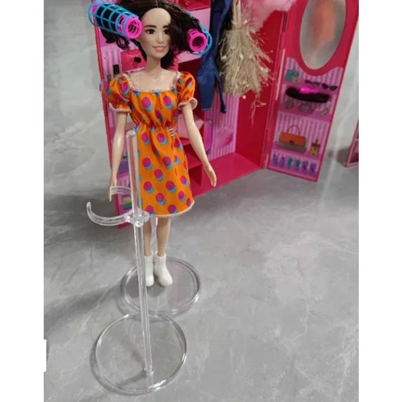 3 قطع حامل لدمية بطول 30 سم، رف عرض بلاستيكي، دعامة شفافة لدعم الخصر