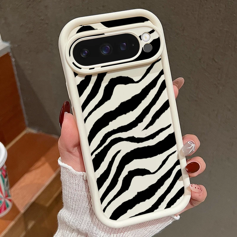 Cow Stripes Printing Soft TPU Phone Case For Google Pixel 10 8 Pro 9A 8A 10 9 Pro XL Shockproof Silicone Cover For Pixel 8 7 Pro