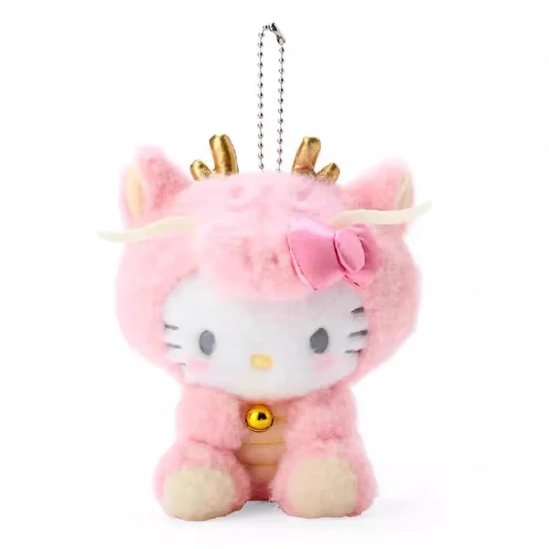 12cm Cartoon Cute Sanrio the Year of the Loong Zodiac Series Kulomi Melody Keychain Pendant Children Birthday Xmas Gift