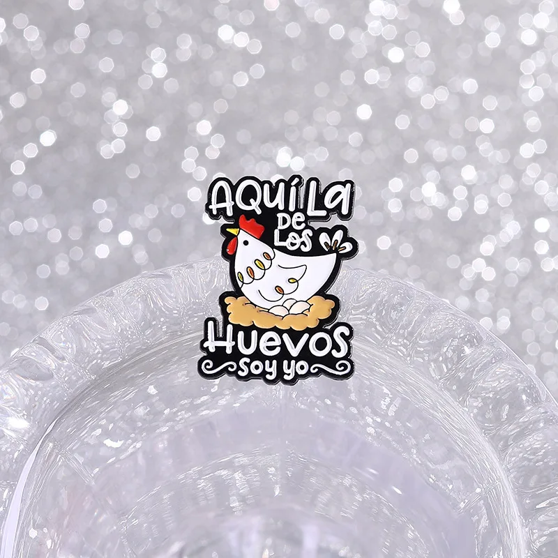 الدجاج وضع البيض المينا دبابيس مضحك الحيوان لطيف يقتبس دبابيس ظهره شارة التلبيب اكسسوارات بالجملة هدية للأصدقاء طفل