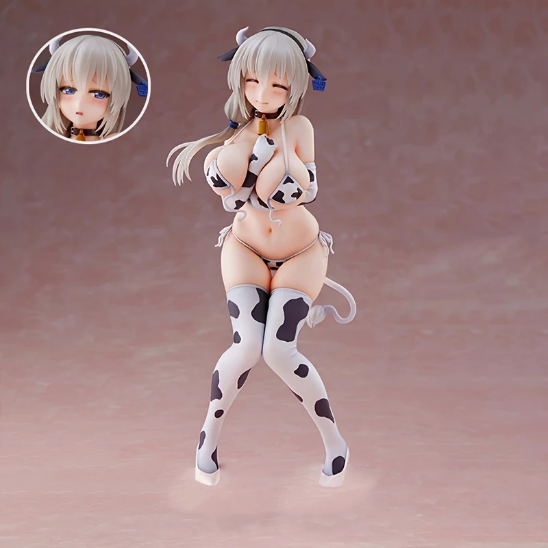 22cm Tsuki Uzaki Cow Pattern Bikini Sexy Anime Girl Figure DreamTech Uzaki-chan wa Asobitai! Action Figure Anime Adult Model Toy