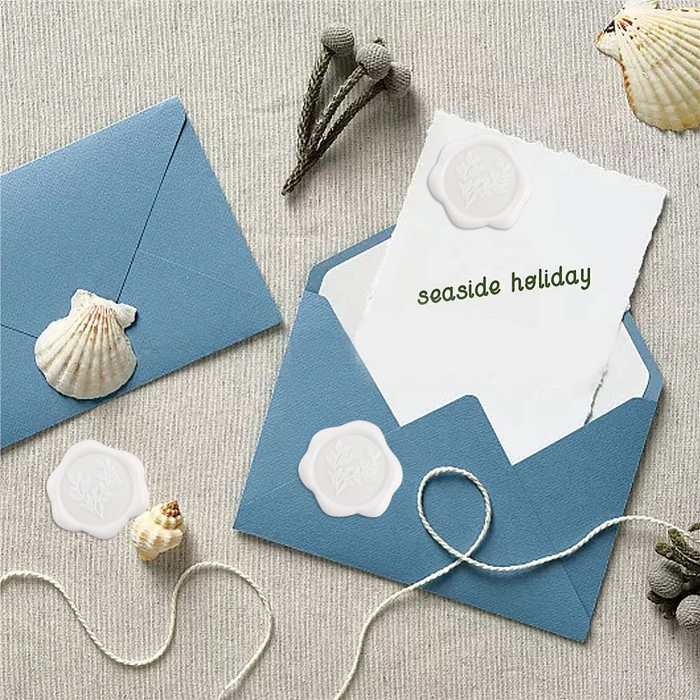 20Pcs/set White Wax Seal Stickers Handmade Envelope Seals Self Adhesive Wax Stickers for Wedding Decoration Wine Bags