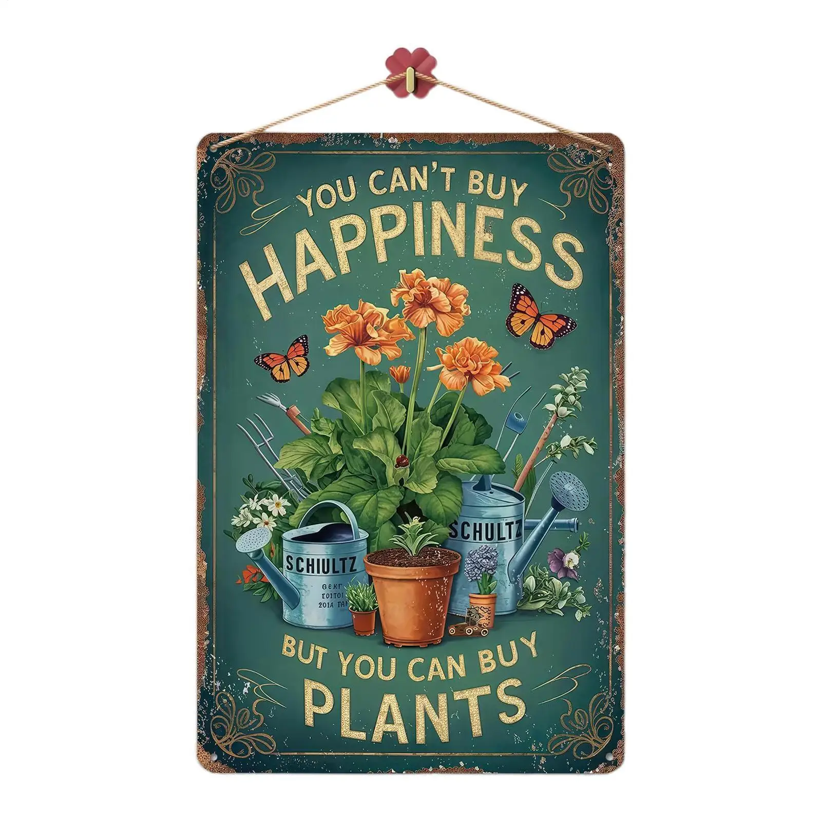 Garden Sign Waterproof Retro Decoration Labels Tags With Plant Quote Tin Signs For Yard Backyard Lawn Patio Porch Deck Fence