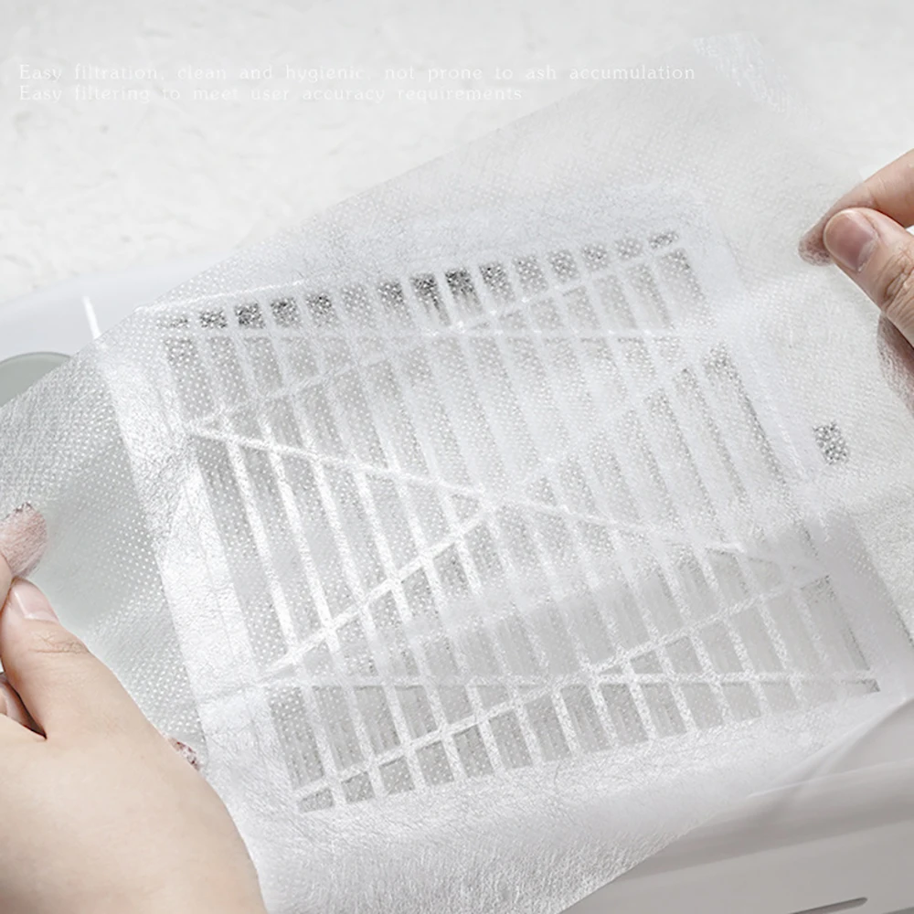 100 Sheets White Nail Dust Collector Filter Paper