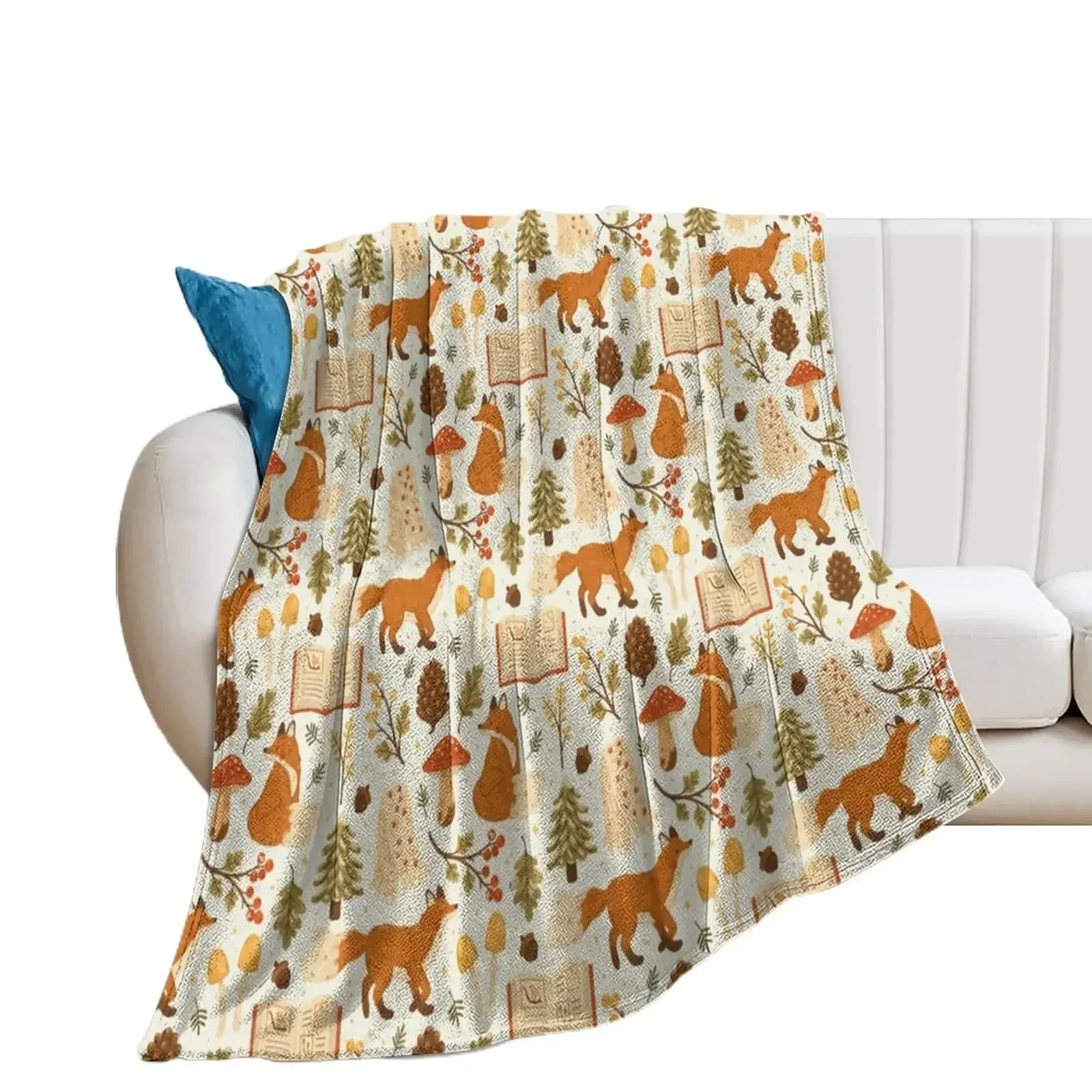 

Cozy Winter Woodland Throw Blanket warm winter Summer Beddings Warm heavy to sleep Blankets