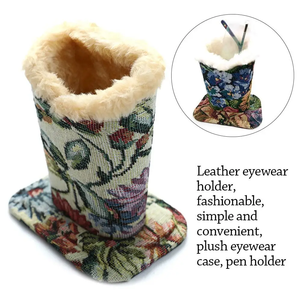 جديد دائم المحمولة عالية الجودة موضة الجلود حامل النظارات المحمولة عرض النظارات تقف السفر حامل مكبرة مكتب #4