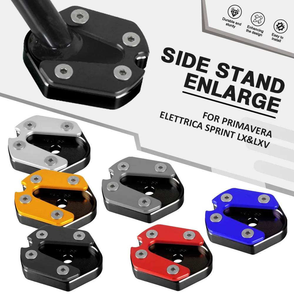 FOR PRIMAVERA ELETTRICA SPRINT LX&LXV 125 150 Motorcycle Kickstand Extender Foot Side Stand Extension Foot Pad Support Plate