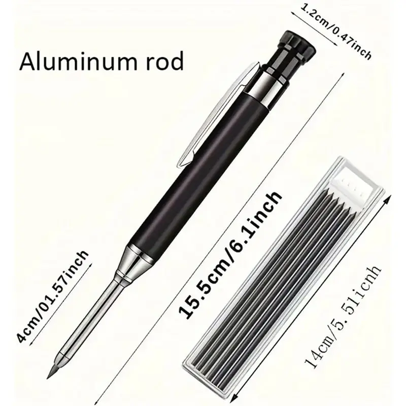 Retail Professional Multi-Color Aluminum Pencil Set For Woodworking For Wood And Metal Marking