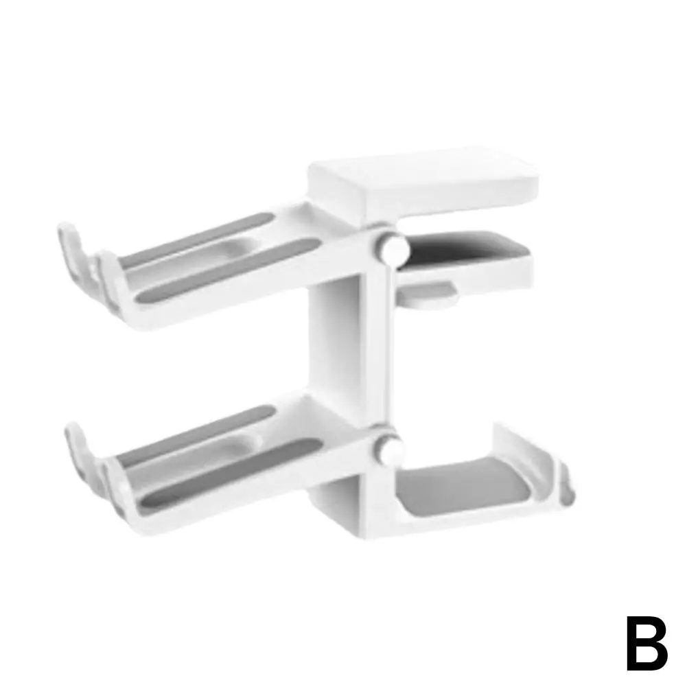 New Controller Headphone Stand For Desk 2 Gamepad Hangers 360° Rotating Headphone Holder Adjustable Clamp-on UnderDesk Hook T9K7