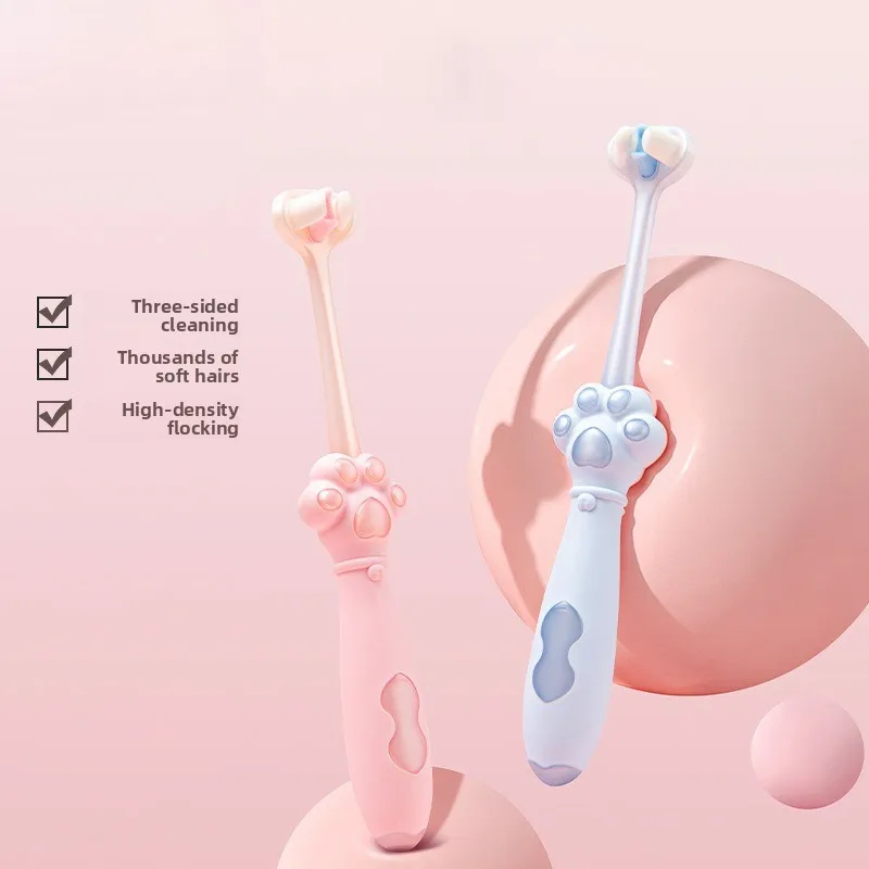 

Трехсторонняя детская зубная щетка с мягкими волосами 10 000 лет, зубная щетка для чистки студентов в индивидуальной упаковке